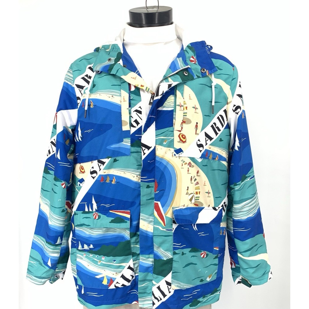 Bluesteel Young Community Lightweight Beach Riviera‎ Men's Hooded Jacket Size L